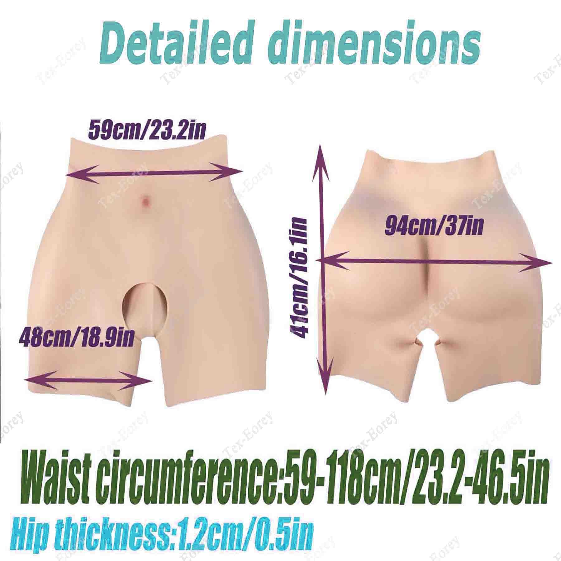 Culottes en Silicone Réaliste avec Faux Fessiers, Pantalon Gainant pour Femmes, Hanches Faux, Rehausseur De Hanches, Culotte pour Travestis