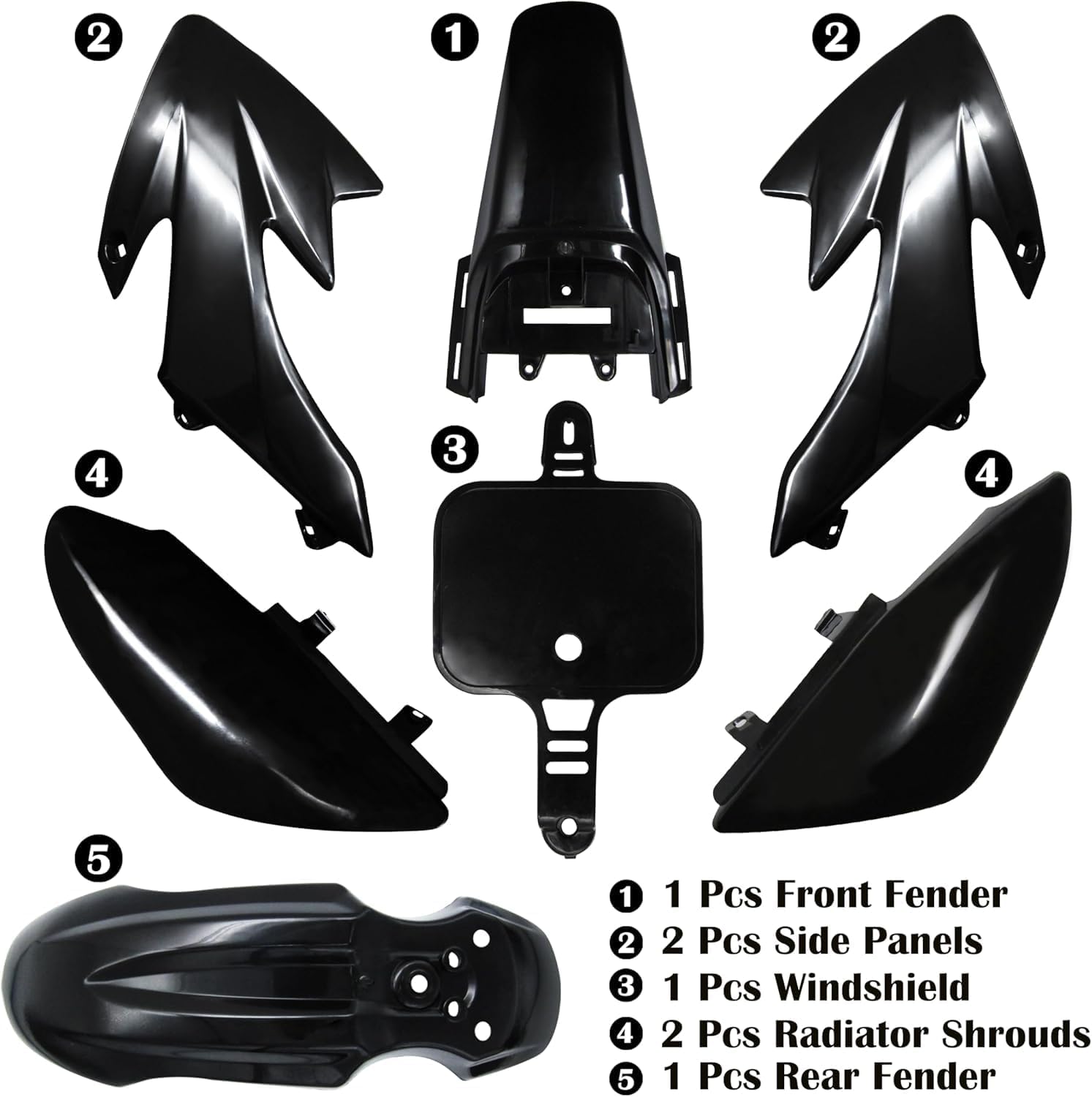 Plastic Fender Fairing Kit Set,Plastic Body Fender Kit for XR50 CRF50 Chinese Mini Dirt Bikes