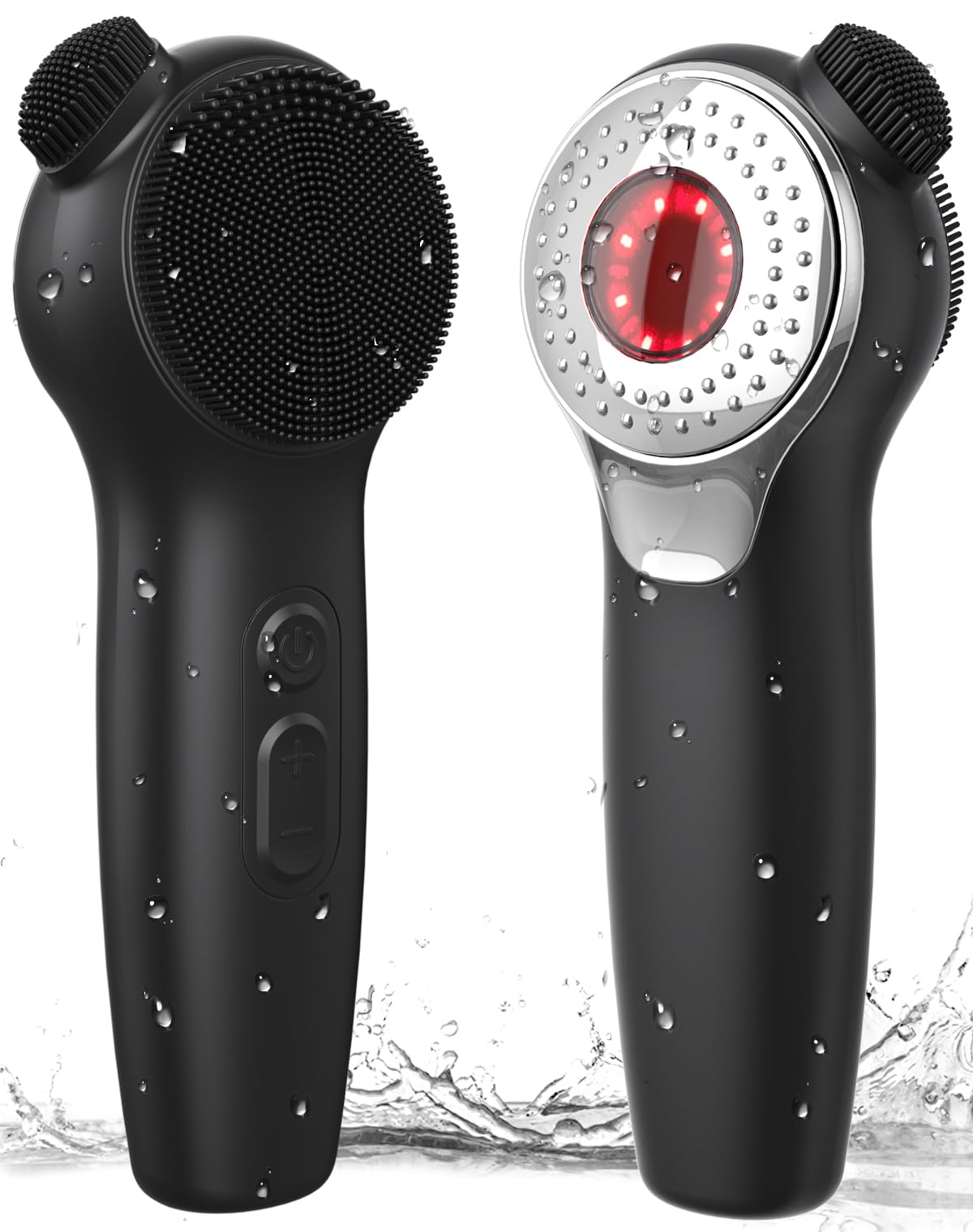 Alyfini Silicone Face Scrubber Thermal Massage, Electric Powered Facial Cleansing Brush with Nose Scrubber for Women Men,Gentle Face Exfoliator Reduce Blackhead,Waterproof Rechargeable Sonic Scrubber