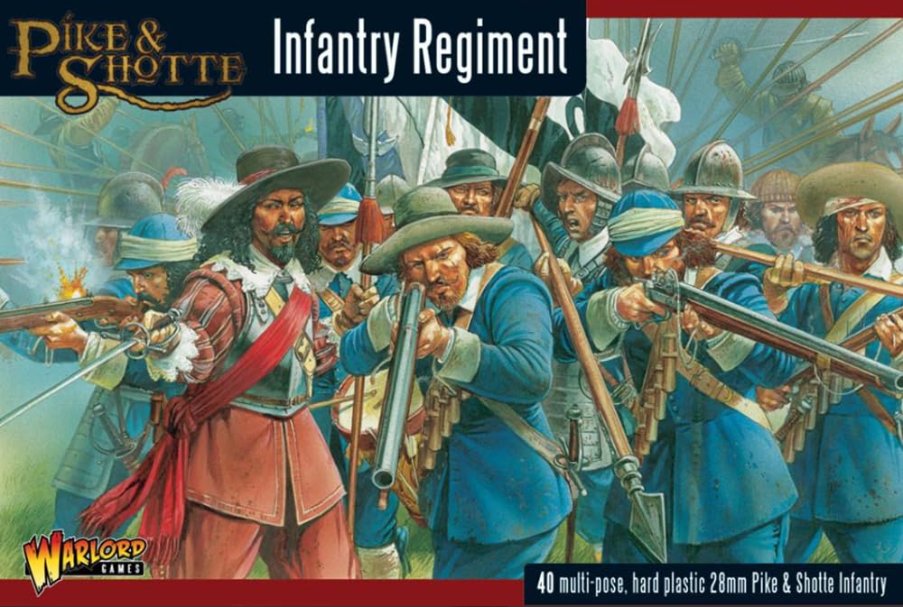 Pike & Shotte Infantry Regiment - 28mm Scale Plastic Miniatures Highly Detailed Era Miniatures for Table-top Wargaming.