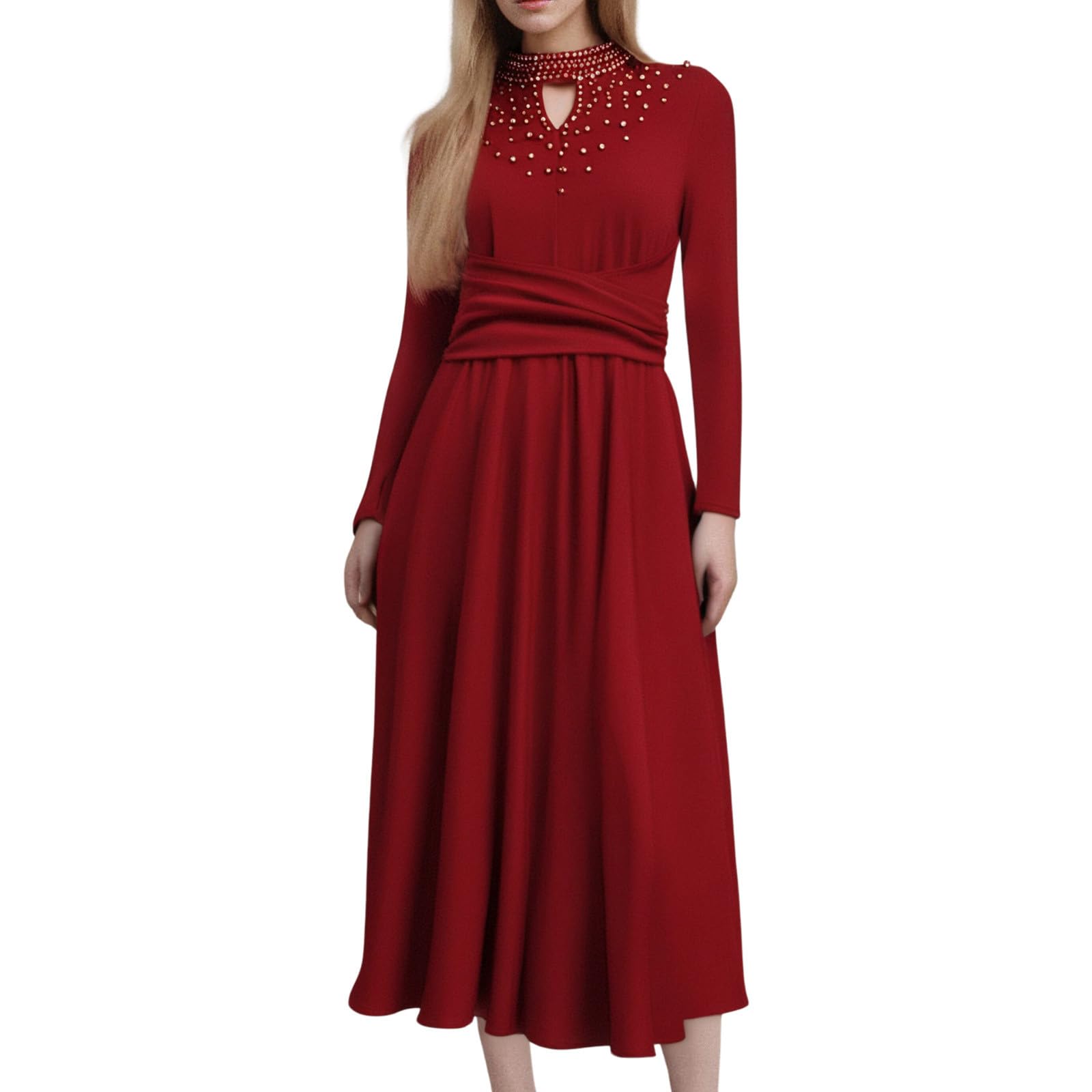 Vestido Mujer Elegante Vestidos De Fiesta Trajes Nochevieja Ropa Primavera Elegantes Invierno Tallas Grandes Largos Invitada Boda Otoño Manga Larga