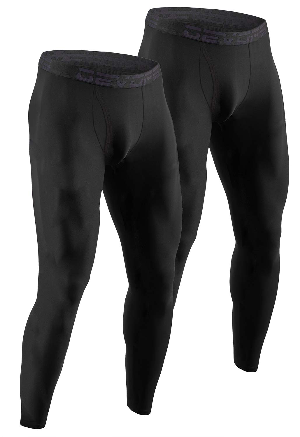 DEVOPS 2 or 3 Pack Men's Thermal Compression Pants, Athletic Leggings Base Layer Bottoms