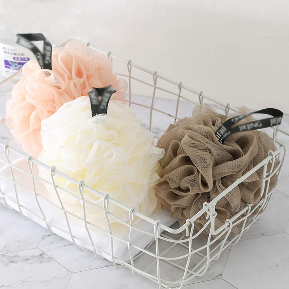 2 szt. Gąbka do kąpieli Loofah prysznice Mesh Puff Shower Ball Body Scrubber Blistering Exfoliating