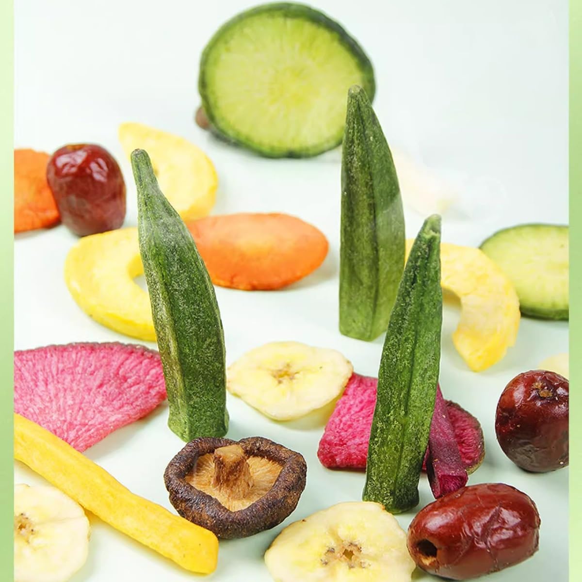 Mezcla De Verduras Y Frutas Crujientes Botana Deliciosa Bolsa 200g