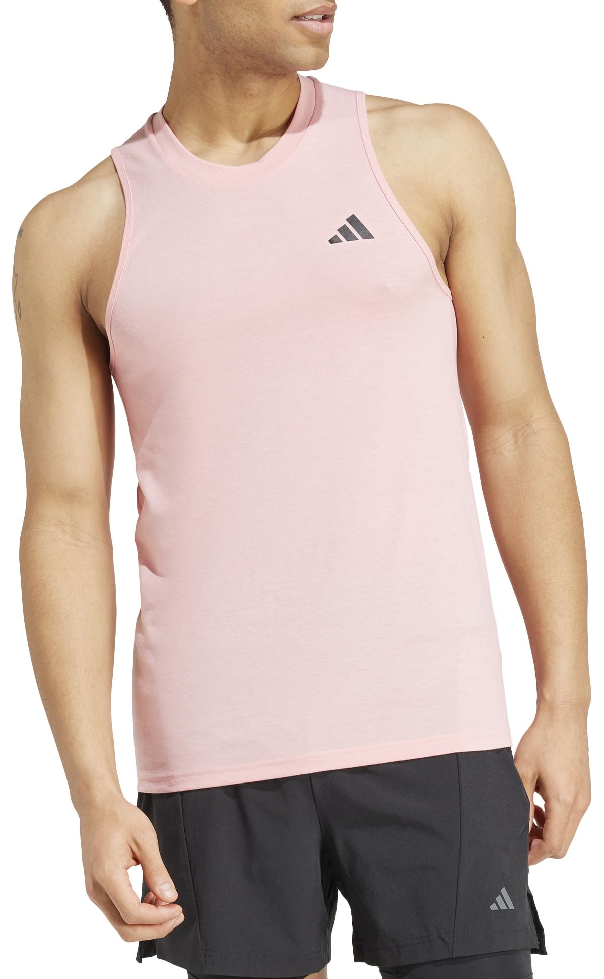 adidas Mężczyźni Train Essentials Feelready Training Sleeveless Tee, semi pink spark/black, XXL