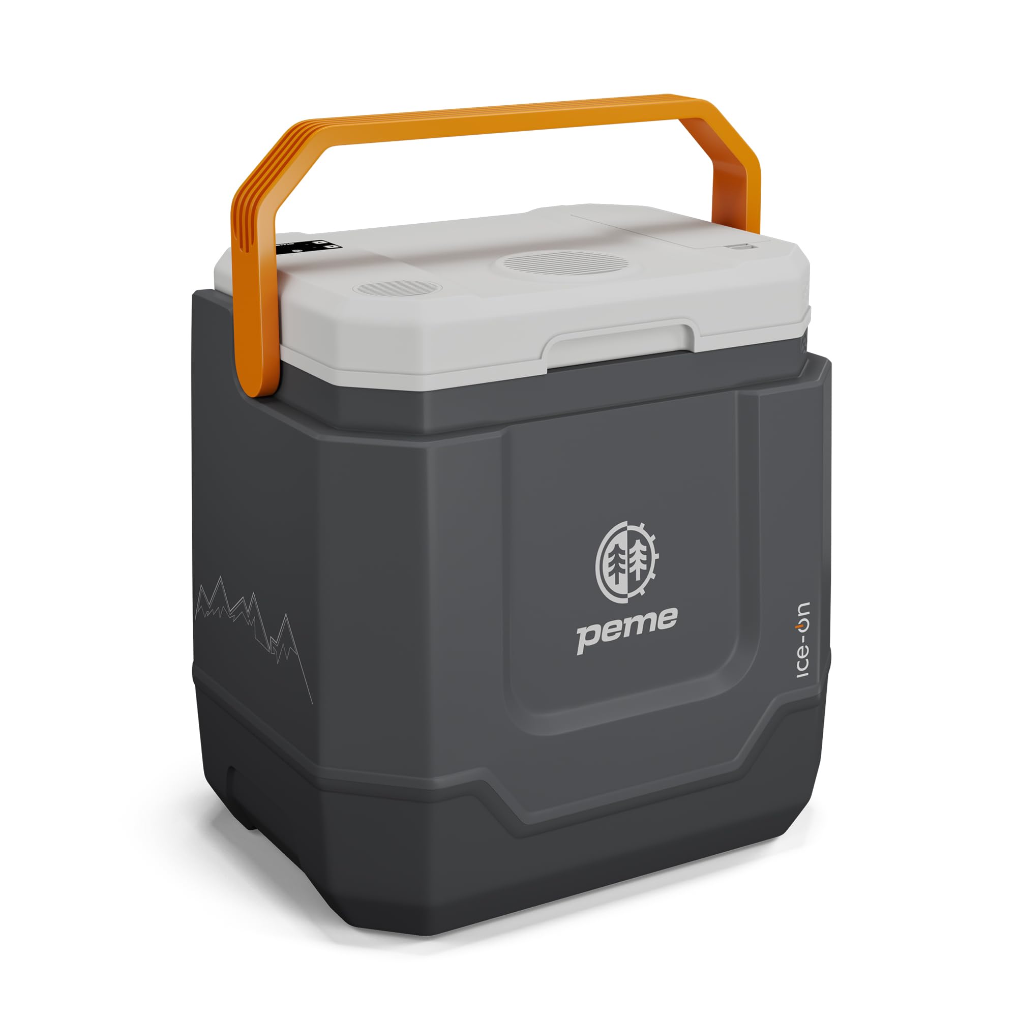 peme Frigorifero Portatile Elettrico Congelatore Termoelettrico Frigo Campeggio Auto 12v 220v Doppia Alimentazione per Camper Ricaricabile Congelatori Viaggio con Speaker Car Fridge USB - 31,5L Trip