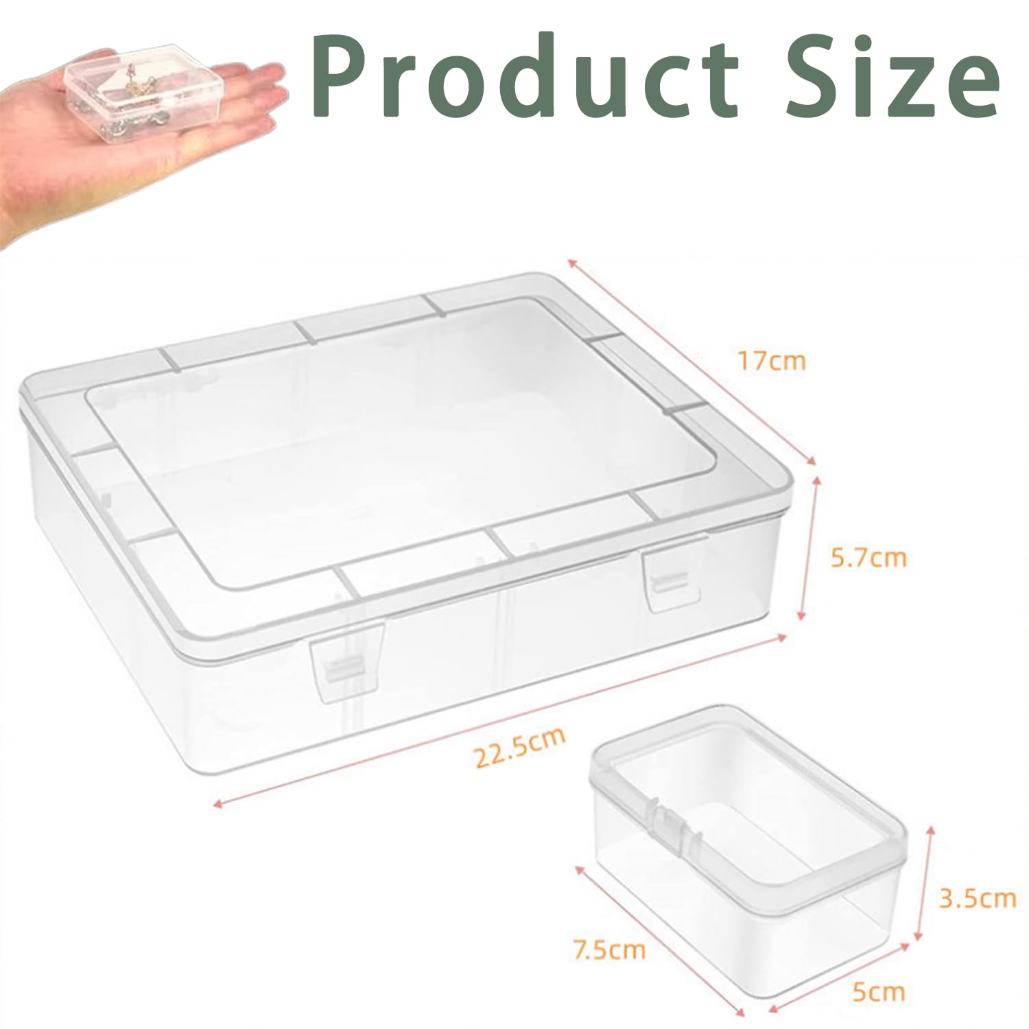 13-teilige Transparente Aufbewahrungsboxen – Mini-Kunststoffbehälter Mit Deckel, Für Basteln, Kleinteile, Pillen