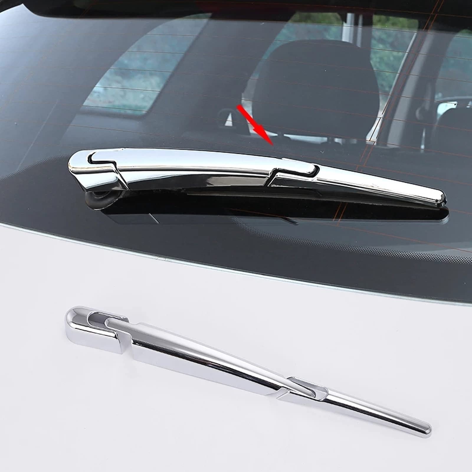 for Renault Kadjar Koleos 2015-2018, Car Rear Window Wiper Cover ABS Chrome Exterior Decor Styling Accessories