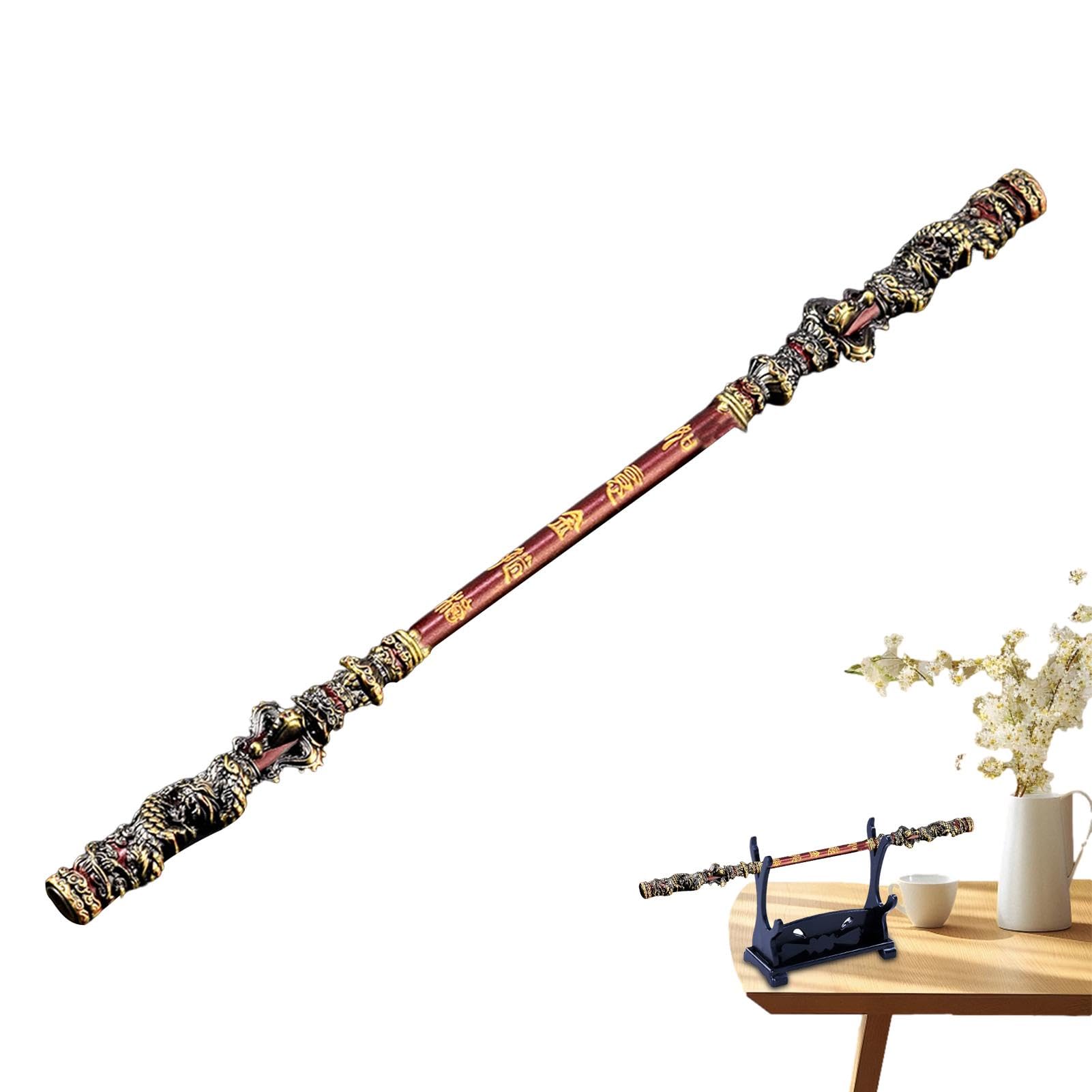 Monkey Kings Staff, Black Myth: Sun Wukong Game Weapons Golden Cudgel, Copper Cloud Rod Alloy And Weapons Furnishings, Pilgrimage To The West-Eripheral Game Model, All-metal Craft Ornaments Model