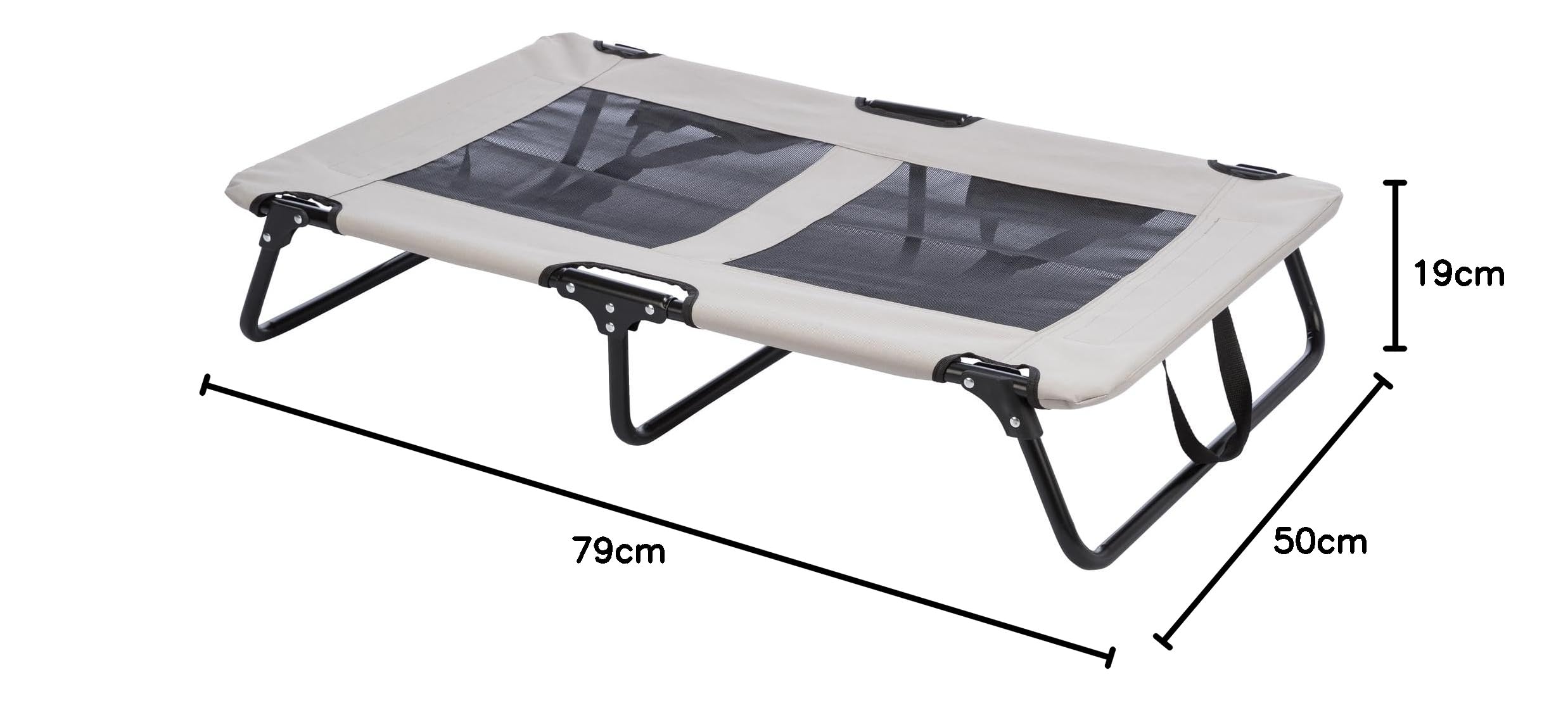 TRIXIE lit pour Chien Strong Edition Beige/Noir 79 × 19 × 50 cm Pliable Facile d'Entretien