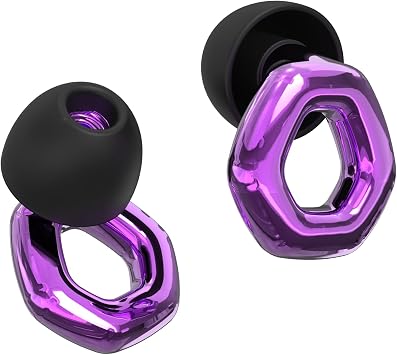 Ear Plugs for Sleeping Noise Cancelling - 27dB Earplugs for Noise Reduction - Reusable Hearing Protection Ear Plug for Concerts, Working, Snoring - Carrying Case & 8 Eartips Purple, One Size