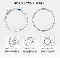 Vista 6 de Abanen Bisel de reloj para Garmin Fenix 5S, cubierta adhesiva de cristal brillante, anillo de protección antiarañazos para Garmin Fenix 5S/5S Plus