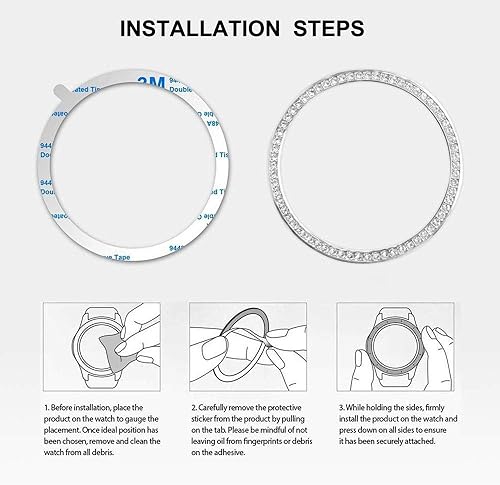 Miniatura 6 de Abanen Bisel de reloj para Garmin Fenix 5S, cubierta adhesiva de cristal brillante, anillo de protección antiarañazos para Garmin Fenix 5S/5S Plus