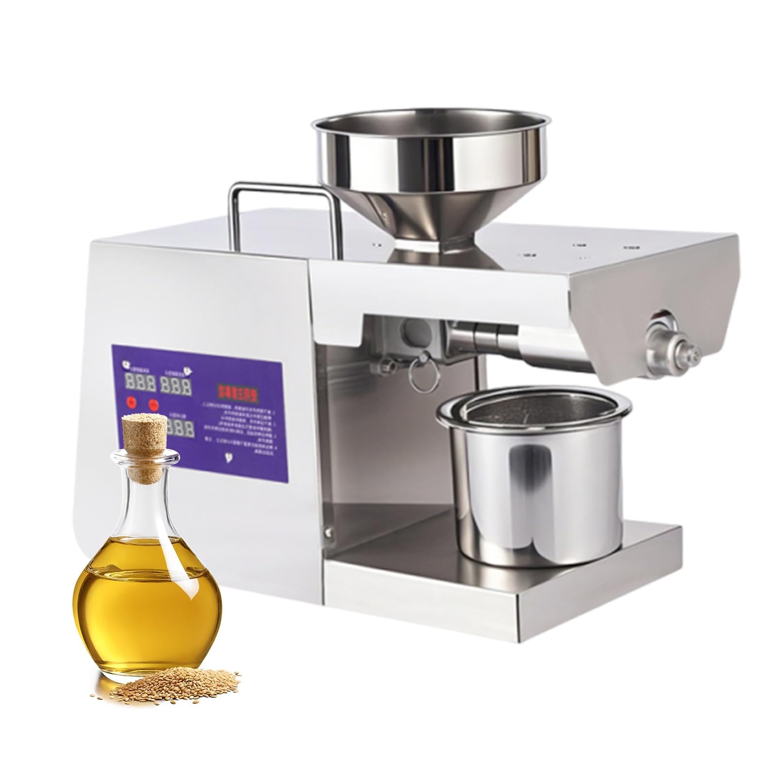Prensa de aceite extractor automático de semillas y nueces 2000W