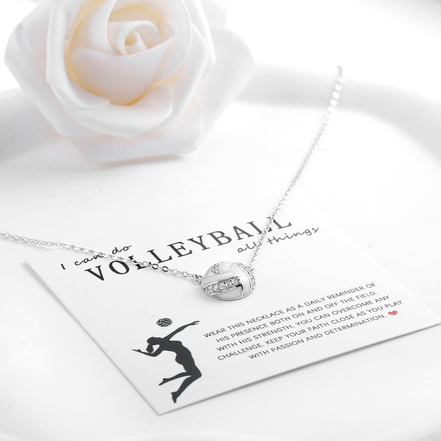 Sport Ball Pendant Necklace for Women - 925 Sterling Silver Softball/Volleyball/Soccer/Basketball/Tennis/Golf Sports Balls Jewelry Accessories Team Coach Gifts for Fans - Image 5