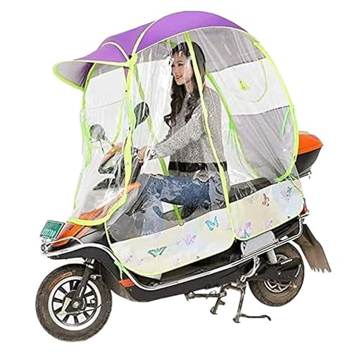 LXWKAI Toldo con Dosel para sombrilla de Motocicleta eléctrica Completamente Cerrado, sombrilla para motoneta, Cubierta para Lluvia para sombrilla de Movilidad, Universal