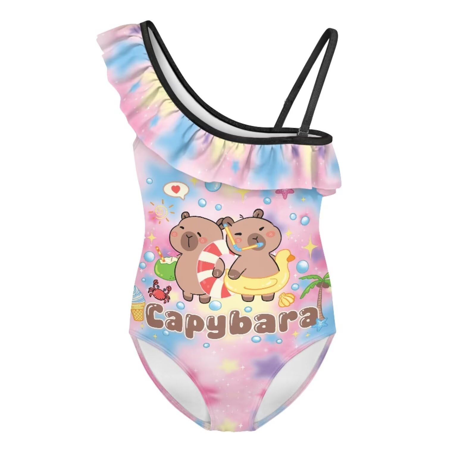 Yzaoxia Girls One Piece Swimsuits Bathing Suit for Kids Swimwear 3-14Y