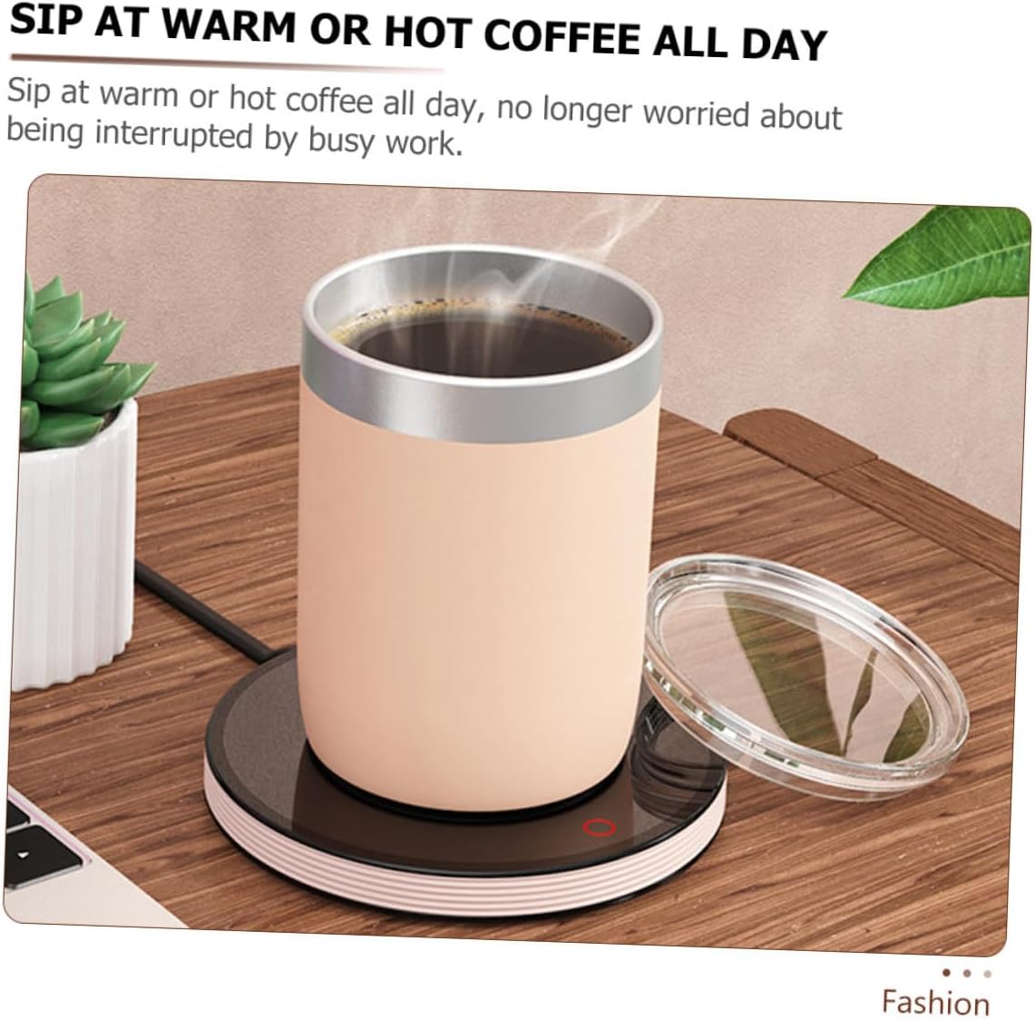 Electric Mug Heater and Cup Warmer with Heating Plate, Ac110v Corded Coffee Warmer for Office Desk and Home Use, Convenient Temperature Control Beverage Accessory