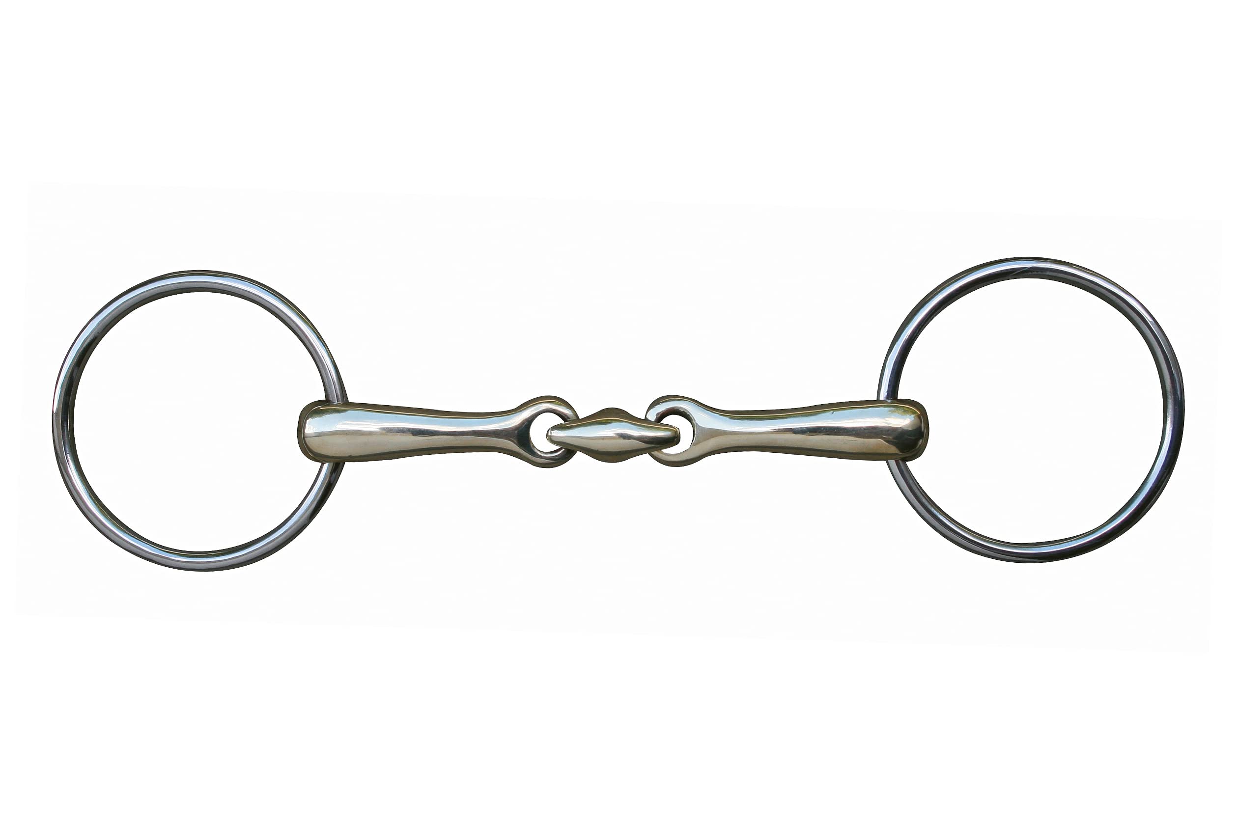 HKM 540493 Doble gebrochenes Dentadura 16 mm, Argentan, Acero Inoxidable Anillos, M
