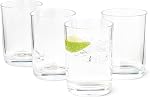 Amazon Basics Drinking Glasses, Dishwasher-Safe, 325.1 mL, 4-Piece Set