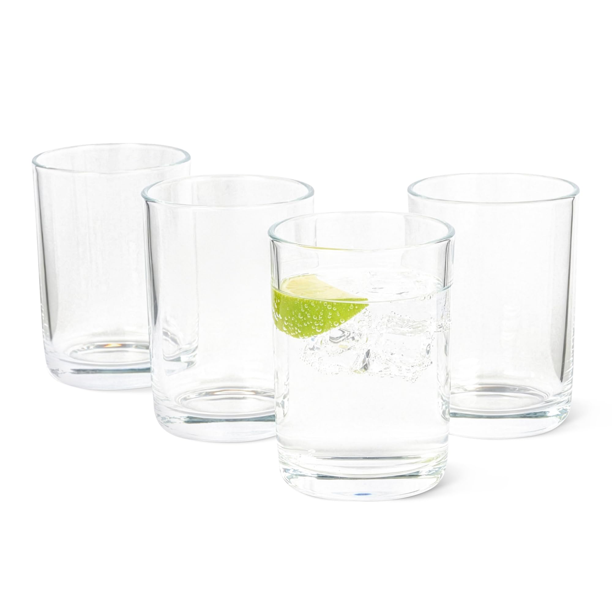Amazon Basics Drinking Glasses, 4-Piece Set, 325ml, Dishwasher-Safe