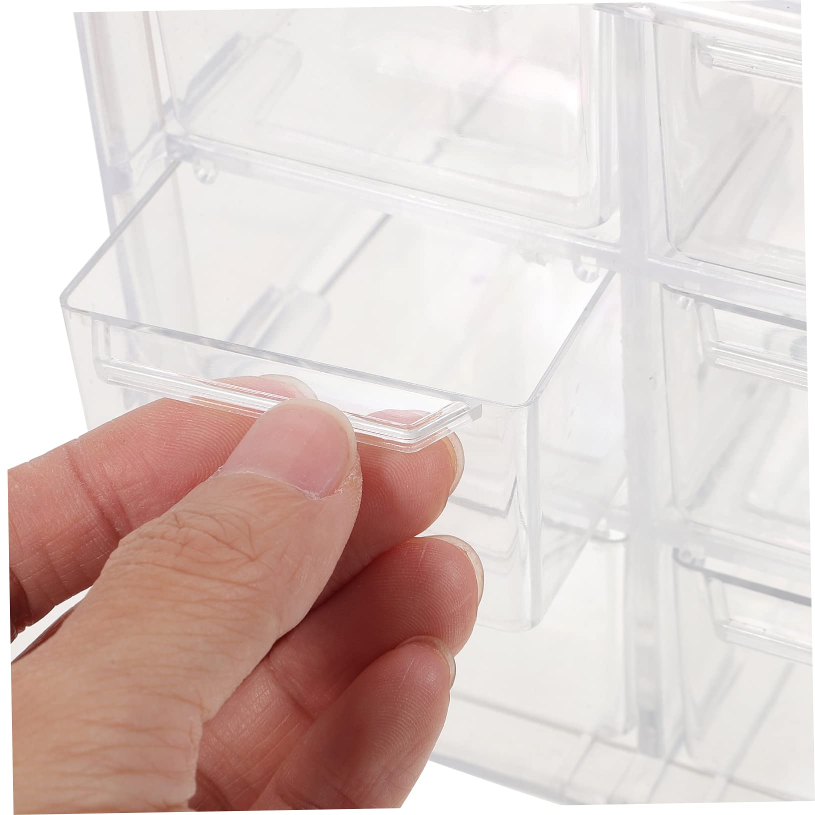 Scatola trasparente cassetto scatola cassetti estraibili mini organizer custodia porta pennelli trucco gioielli forniture per cucire cassetti organizer per gioielli multifunzione ufficio scaffale