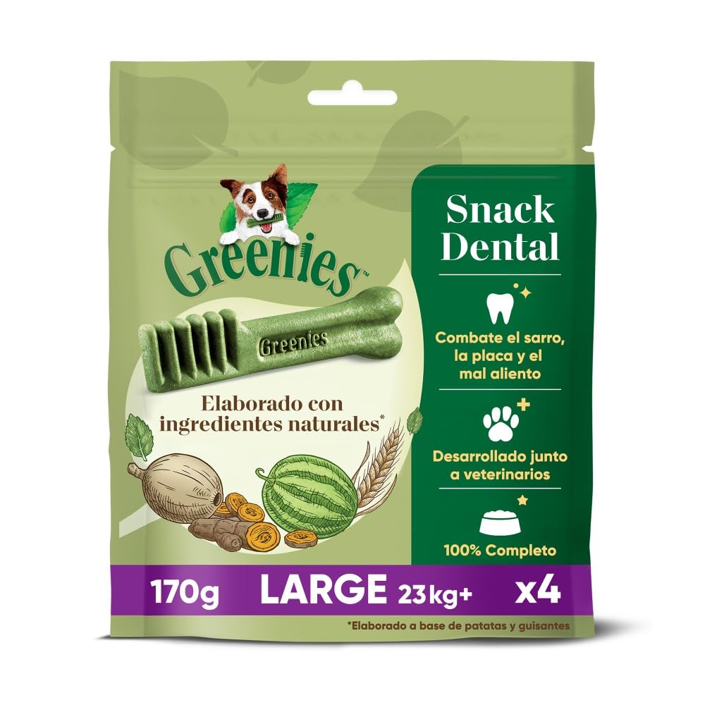 Greenies Snack Dental 100% Natural para Perros Grandes 6x170g
