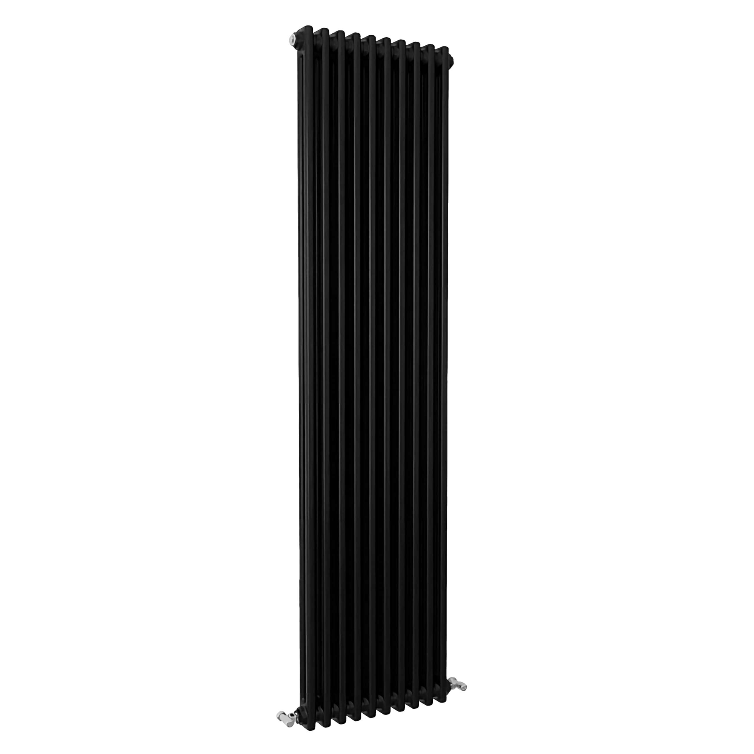 SLINE SANITARY Traditional 2 Column Cast Iron Style Radiator Vertical Black 1800x470mm
