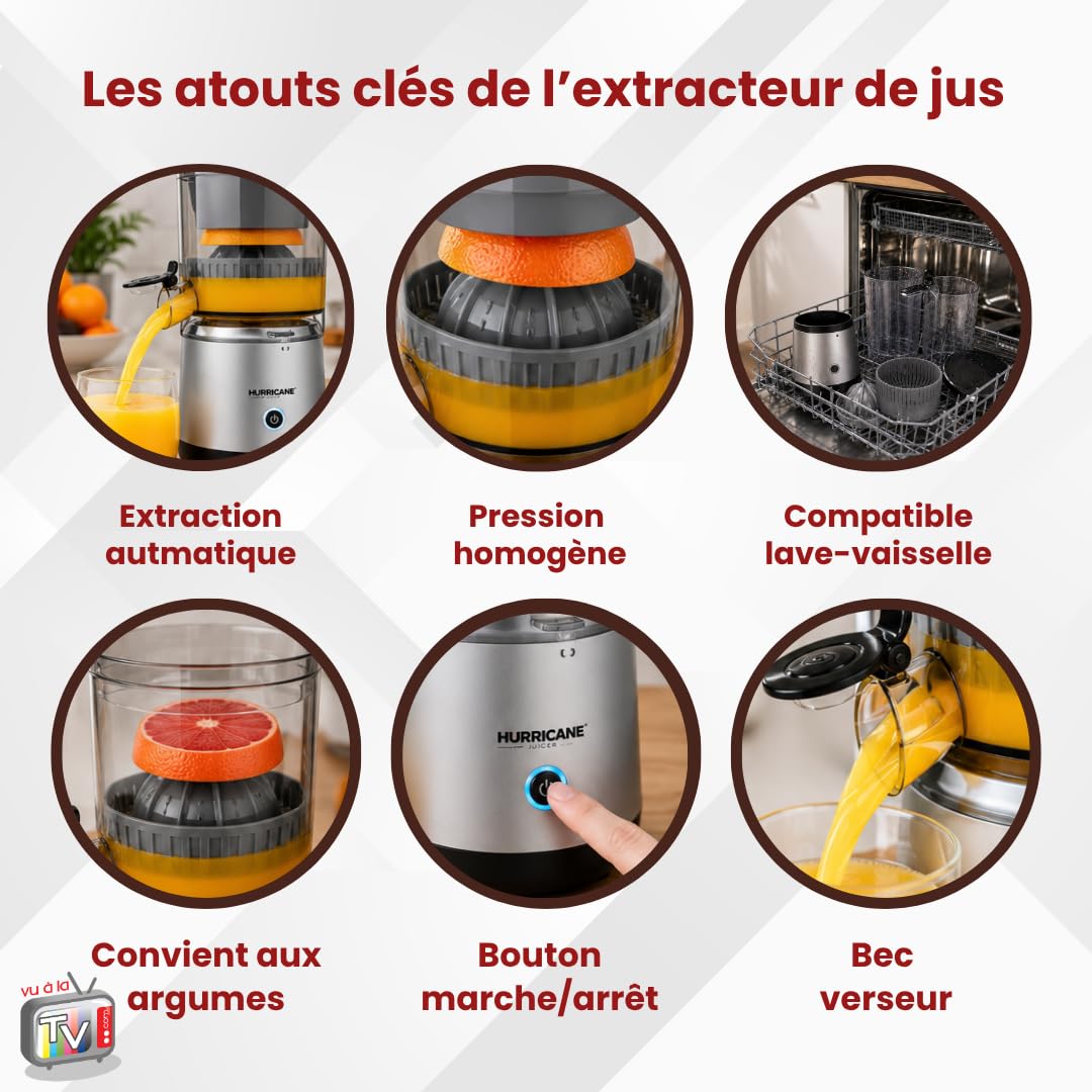 VENTEO - Extractor de Jugo Versátil | Batidora Batidora Performant para Preparación Frutal | Extracción para Uso Doméstico | Solución Dedicada a Jugos Frescos y Preparaciones Nutricionales.