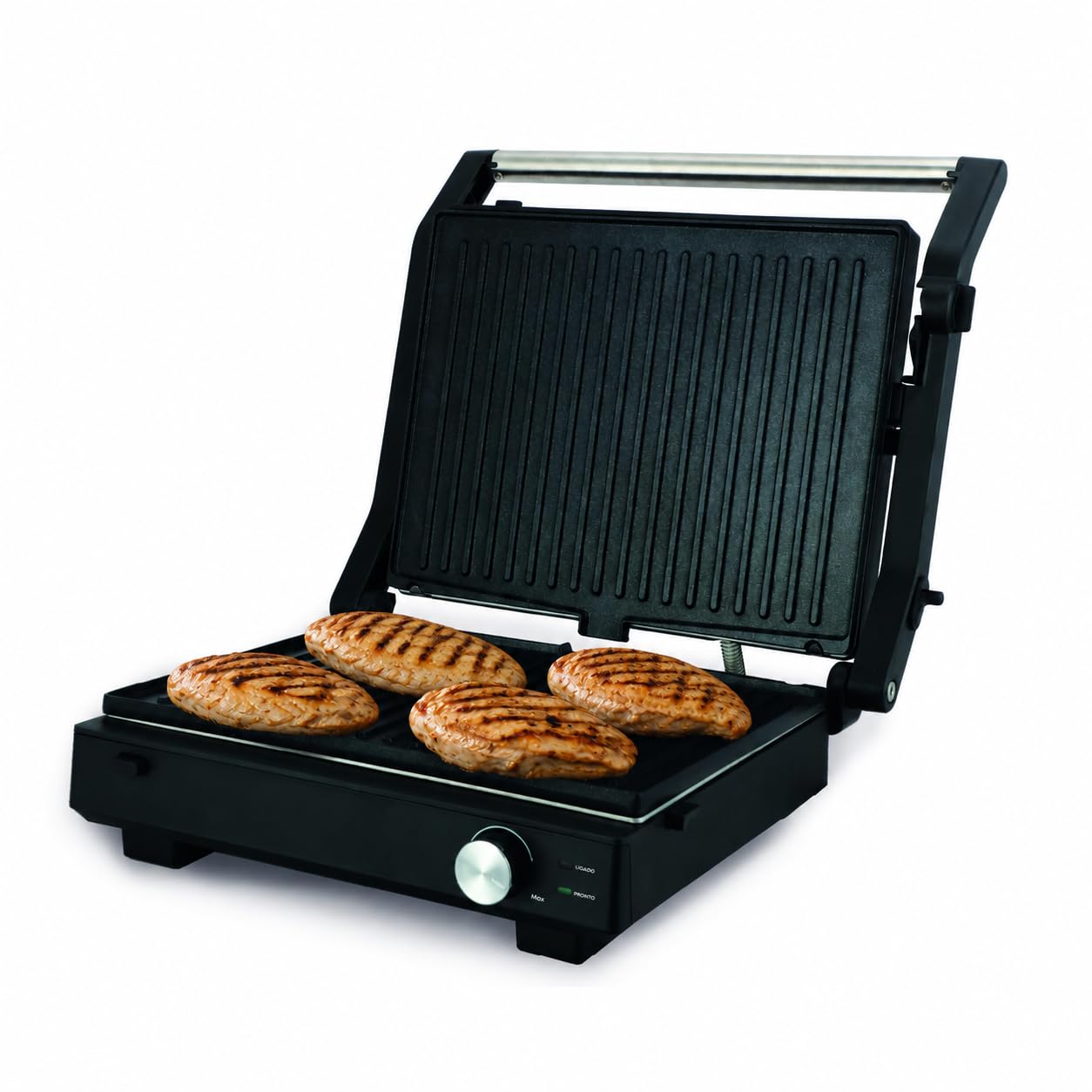 Hoffen Grill de Contacto 3 en 1, 1334 cm2, Placas Lavables Antiadherentes