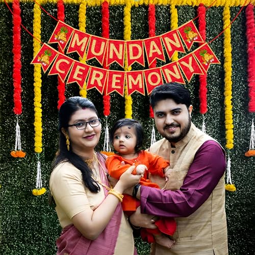 Image of Wobbox My First Hair Cut Banner, Mundan Ceremony Banner, Mundan Ceremony Decoration Items (FP4616)