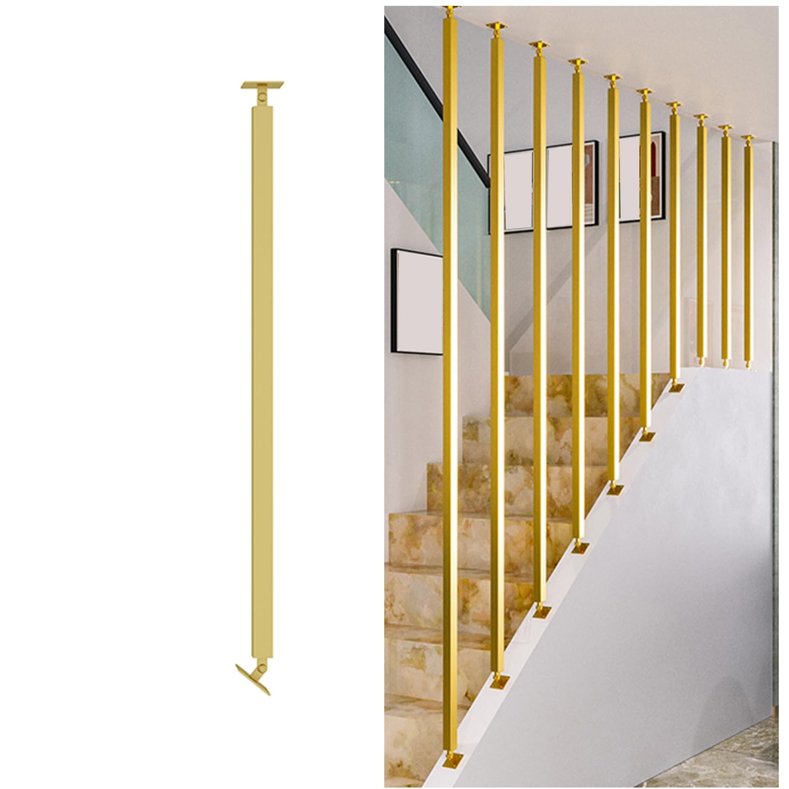 Balustres d'escalier réglables pour séparateur d'espace moderne et décoration intérieure