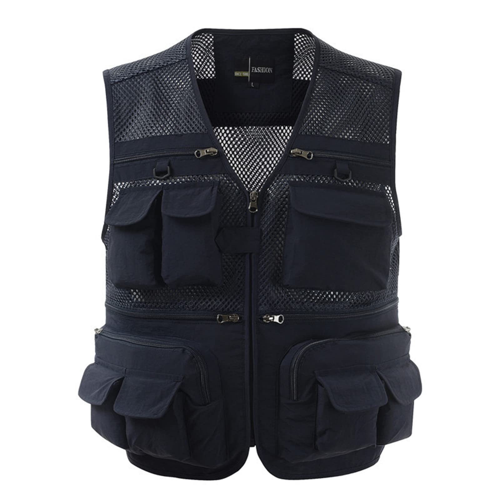Gilet da Esterno da Uomo Gilet da Pesca ad Asciugatura Rapida Gilet Traspirante Gilet da Safari Escursionismo Fotografia Gilet Senza Maniche