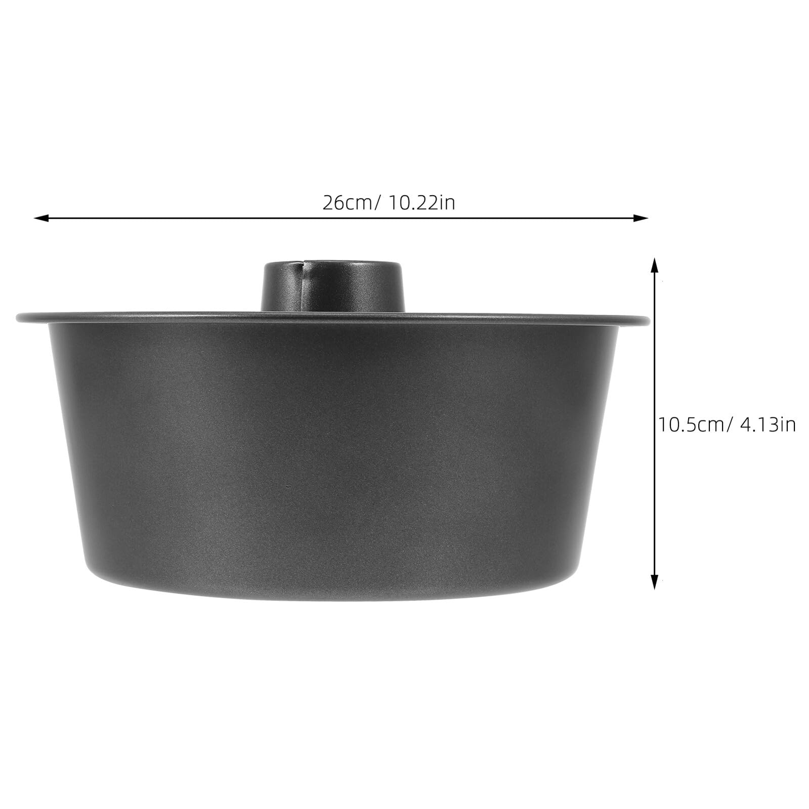 VANZACK Molde Redondo para Pastel de 25 Cm, Molde para Hornear Antiadherente de Acero al Carbono Grueso, Reutilizable y Práctico para Tartas, Gelatinas y Postres Caseros