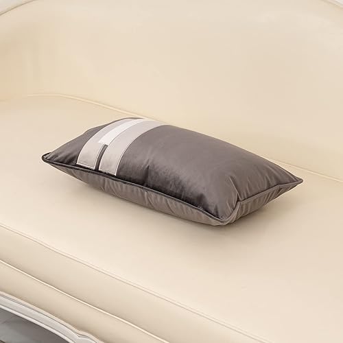 Miniatura 9 de Yangest Funda de almohada lumbar decorativa de terciopelo naranja quemado, funda de cojín moderna de 12 x 20 pulgadas para sofá, dormitorio, sala de