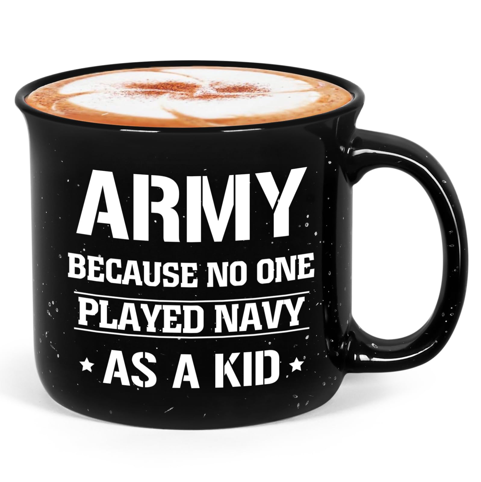 Maustic Army Gifts for Men, US Army Coffee Mug, Military Gifts for Men, Christmas Fathers Day Birthday Gift for Veteran, Grandpa, Uncle, Dad, Son, No One Played Navy As A Kid, 15 Oz