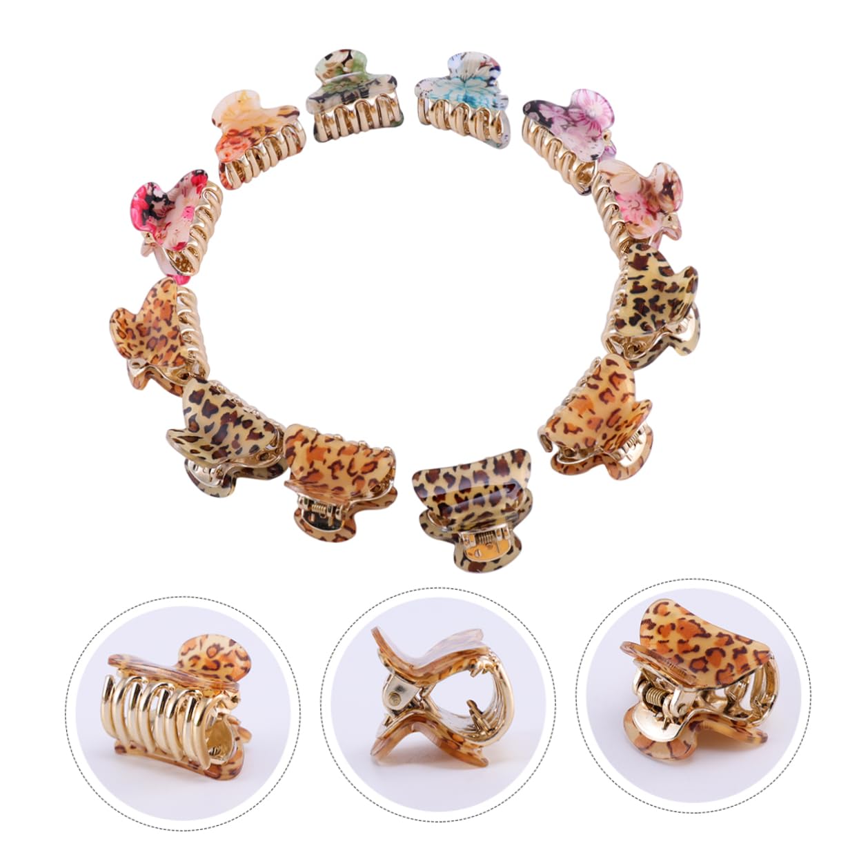 FOMIYES 36stücke Teiliges Haarklammern Für Damen Blumen Und Leopardenmuster Rutschfeste Haarclips Für Dickes Und Dünnes Haar Für Alltag Und Besondere Anlässe