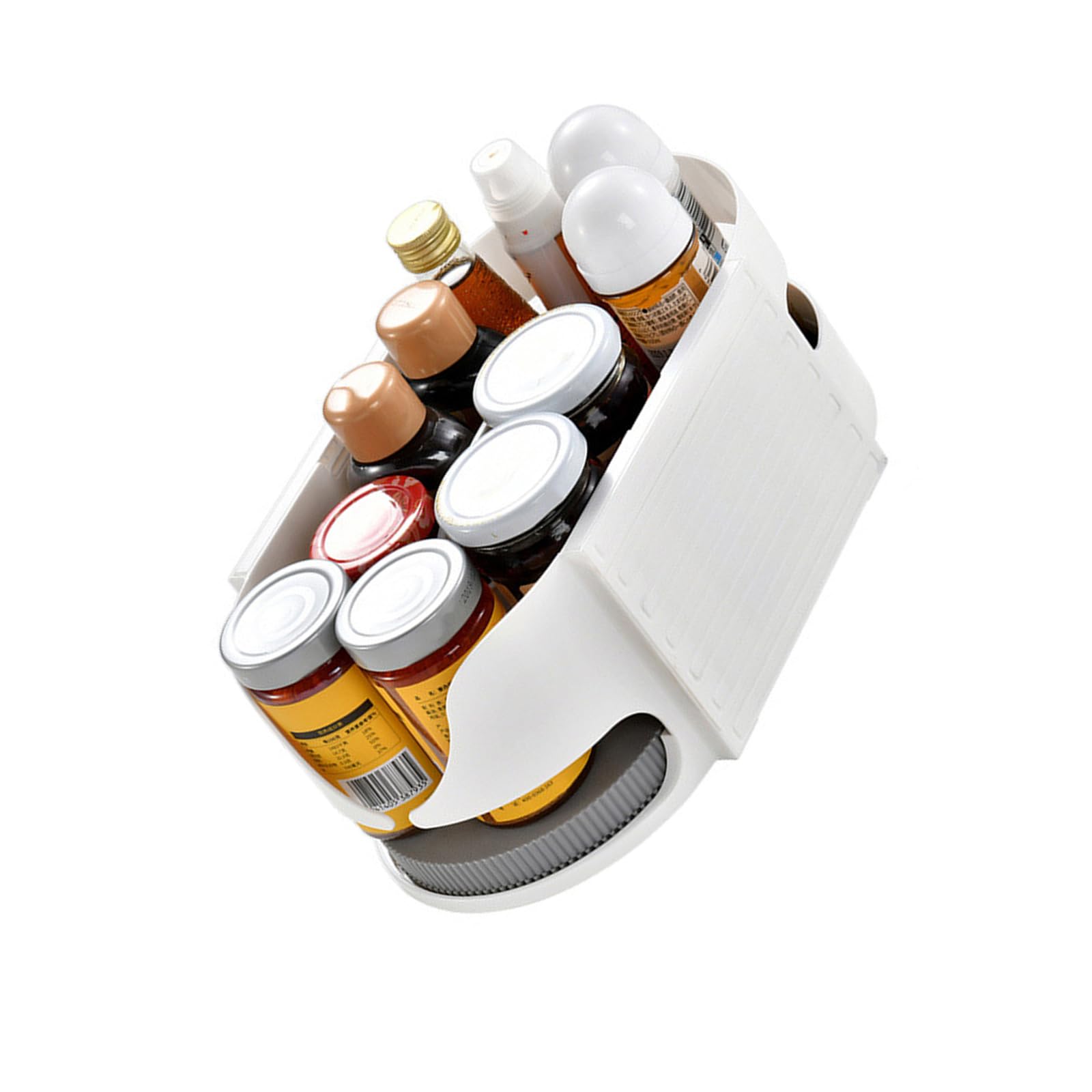 Yhplxyuus Rotating Kitchen Device with 360 Motion for Bottle Cosmetics Small ItemsABS Construction Effective Unit Holds Countertop Rotating
