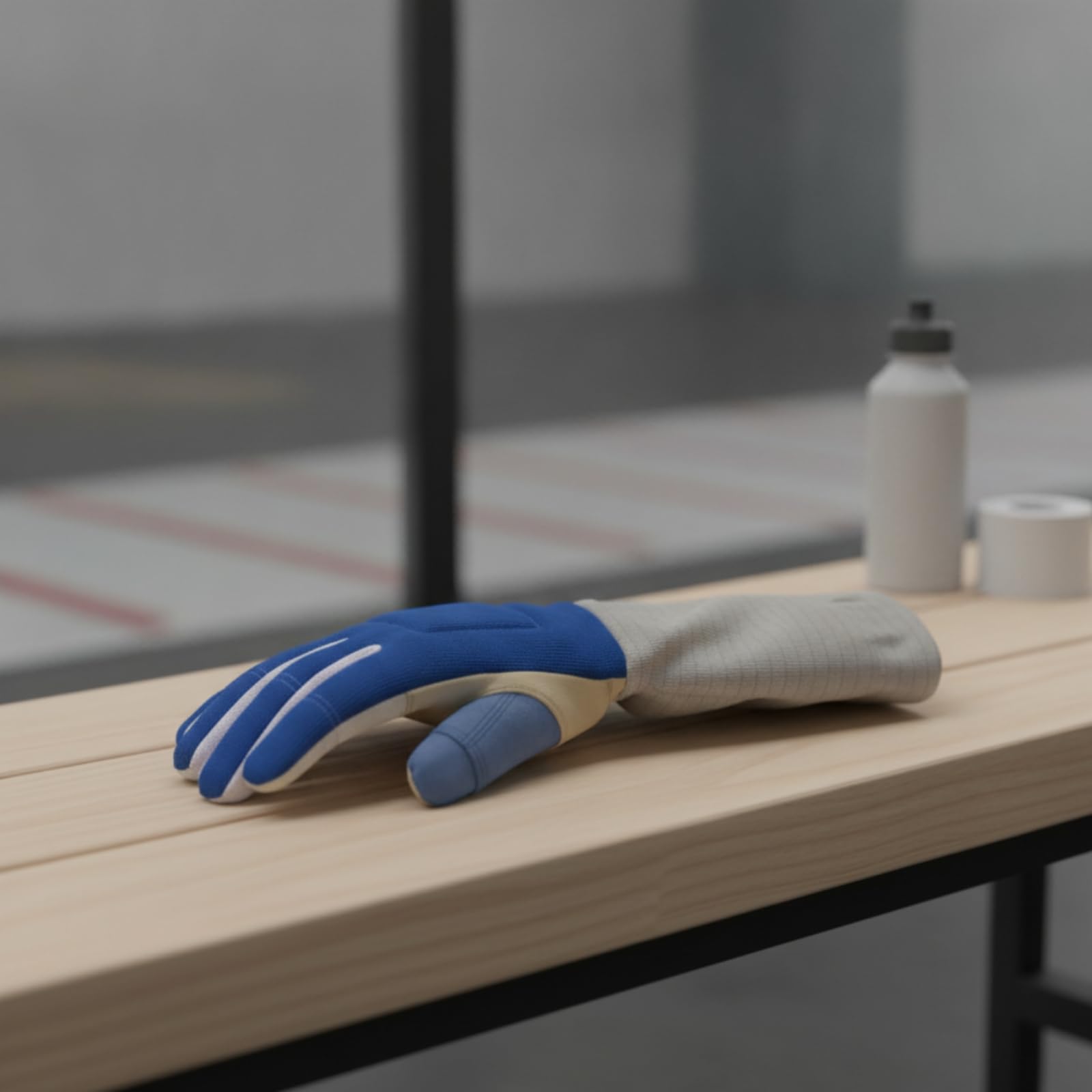 Gralara Guanto da Scherma Comodo Muffola da Scherma Professionale Guanti per Schermidori, Allenamento, Competizioni, XS, Guanto Da Scherma Per Sciabola Mano Destra Blu