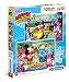 Clementoni Supercolor Puzzle-Mickey And The Roadster Racers-2 x 20 Pezzi, Multicolore, 07034