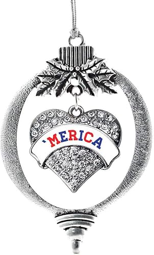 Miniatura 62 de Inspired Silver Adornos festivos de dije de corazón pave de plata con circonitas cúbicas