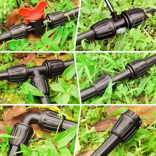 Bewässerungsarmaturen Kit für 1/2\ Tropfschläuche für 13/16mm Bewässerungsschläuche 22Stk Gartenbewässerung Barbed Anschluss Bewässerungssystem Micro Drip Verbinder