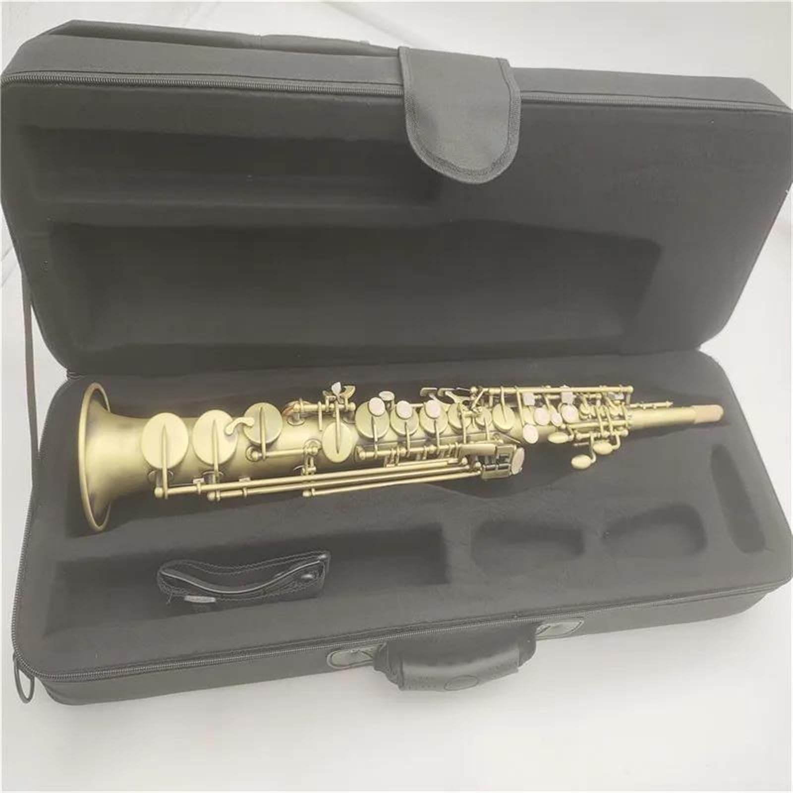 Saksofon Sopranowy B Płaski Saksofon Retro Antyczny Instrument Muzyczny Z Etui profesjonalny Saksofon