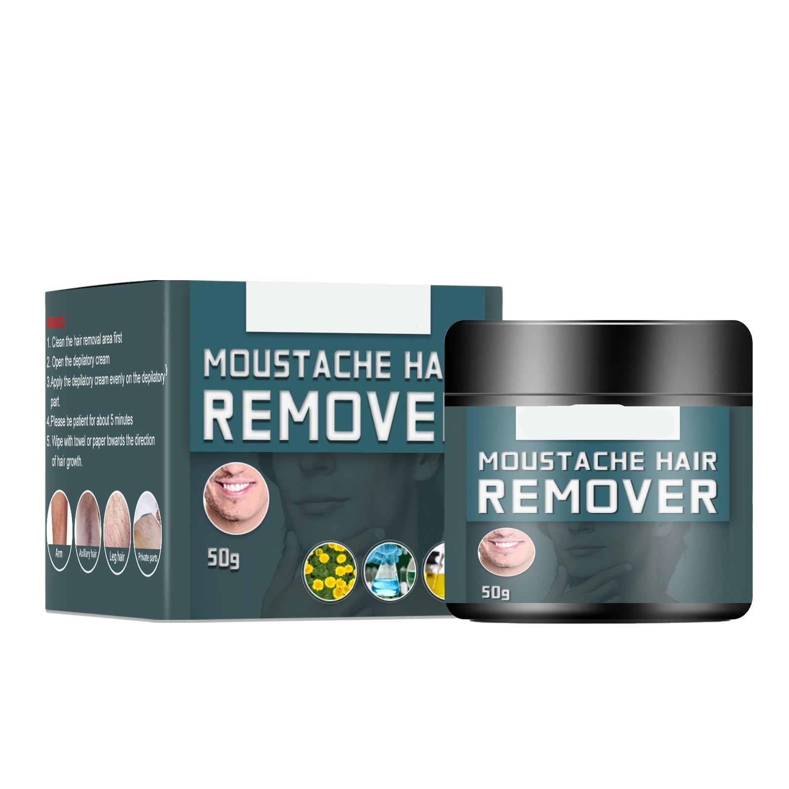 KLYso Crema Depilatoria Masculina For Rostro, Axilas, Piernas Y Pecho: Suave, No Irrita Y Cierra Los Poros.(1PCS)