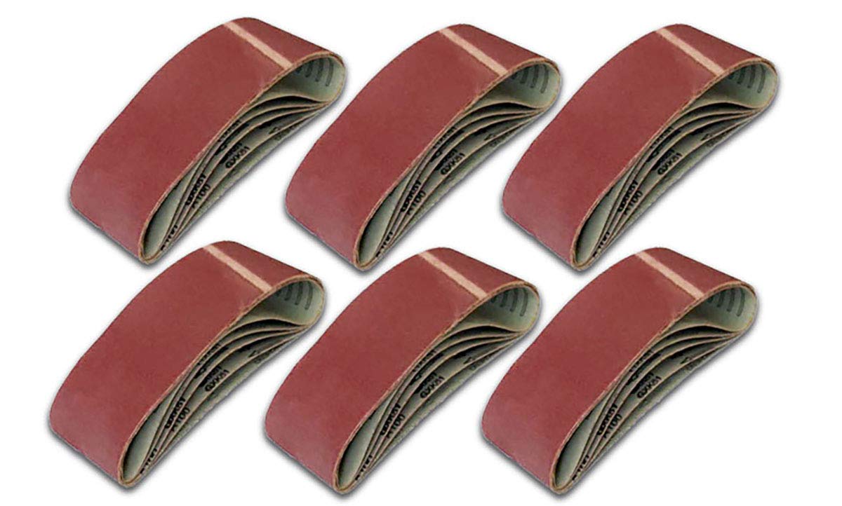 100 bandas de lija de 75 x 533 mm, grano 60