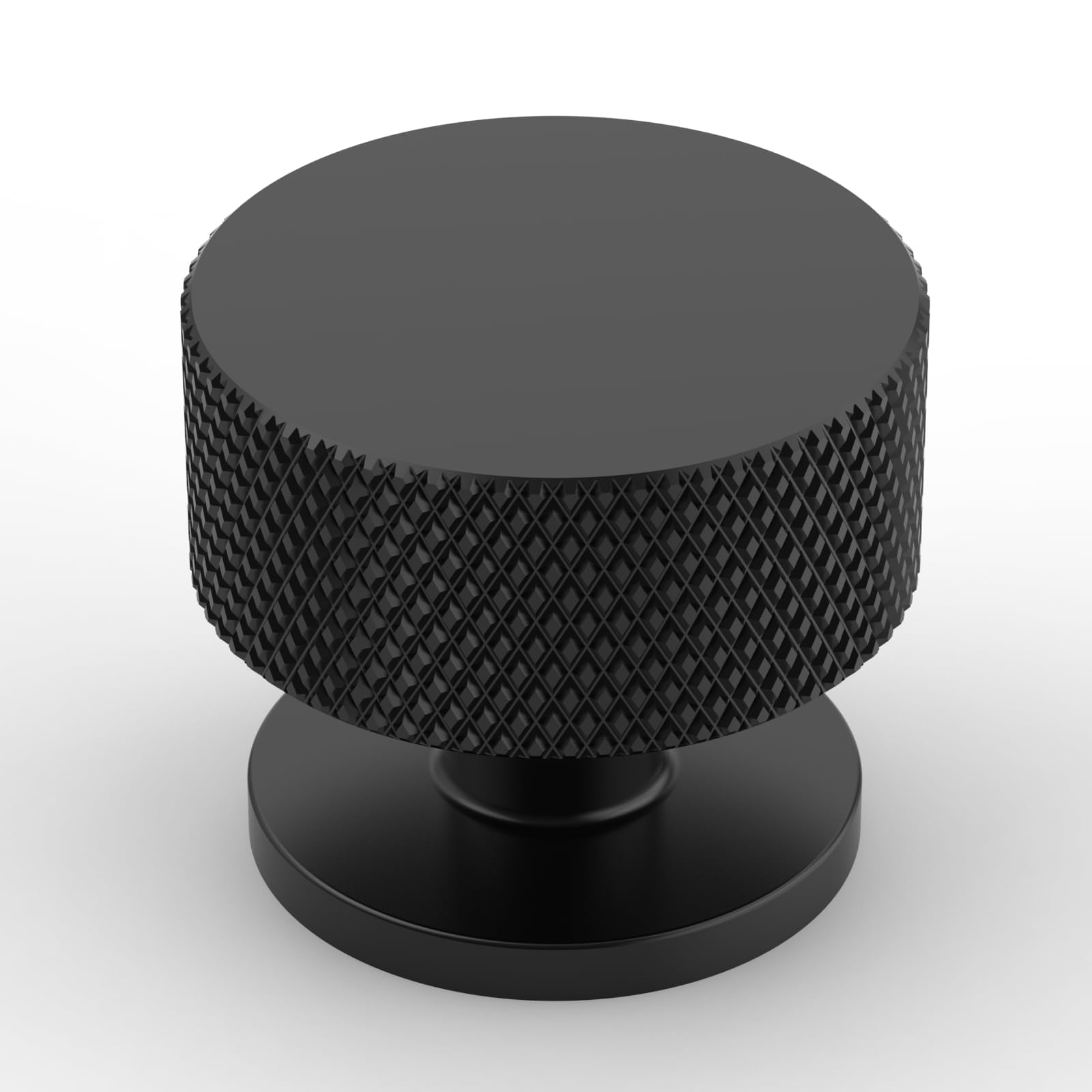 Amerdeco 4 Pack Matte Black Cabinet Knobs Single Hole Cabinet Pulls 1.2 Inch Diameter Round Drawer Knobs and Pulls for Bathroom Cabinets AM006 โ image 1