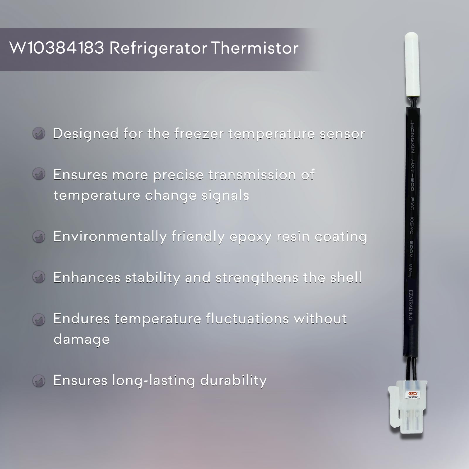 Sensore Per Riparazione Frigoriferi Sensore Temperatura Frigorifero Whirlpool Originale - Ricambio OEM W10384183, Non Aftermarket Termometro Per Frigorifero Whirlpool - Foto 6