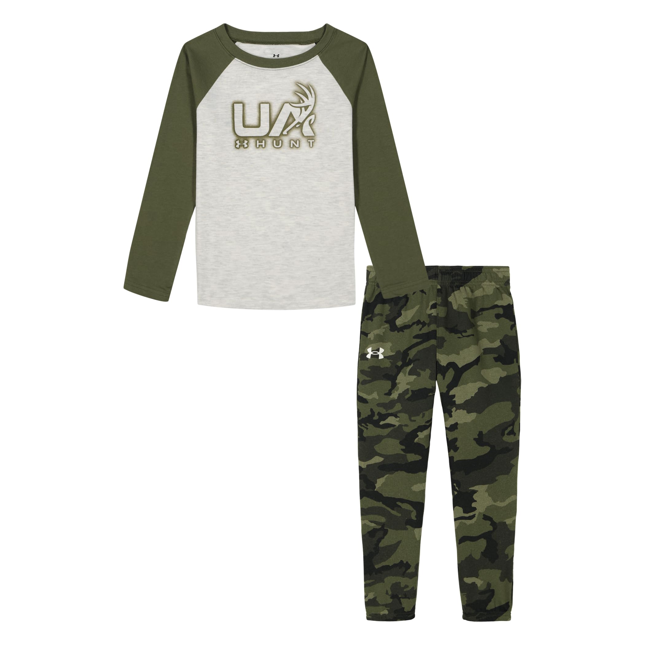 Under Armour Boys' 2-Piece Long Sleeve T-Shirt and Fleece Pants Set, Outdoor Collection