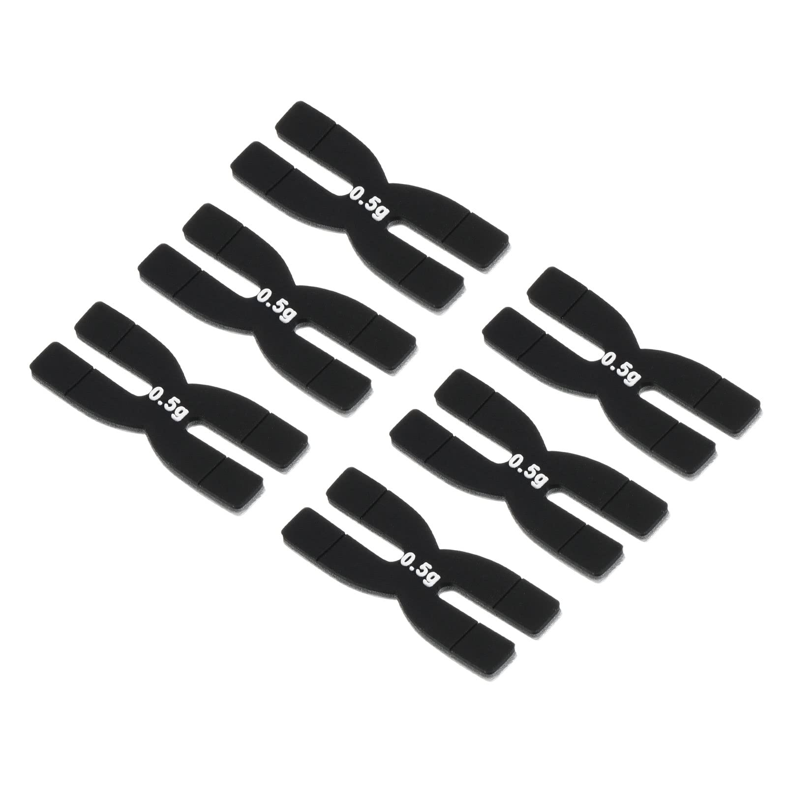 PATIKIL 0.5g Racket Weight Balance Strips, 6 Pack Silicone Badminton Racquet Weighted Tapes, Black