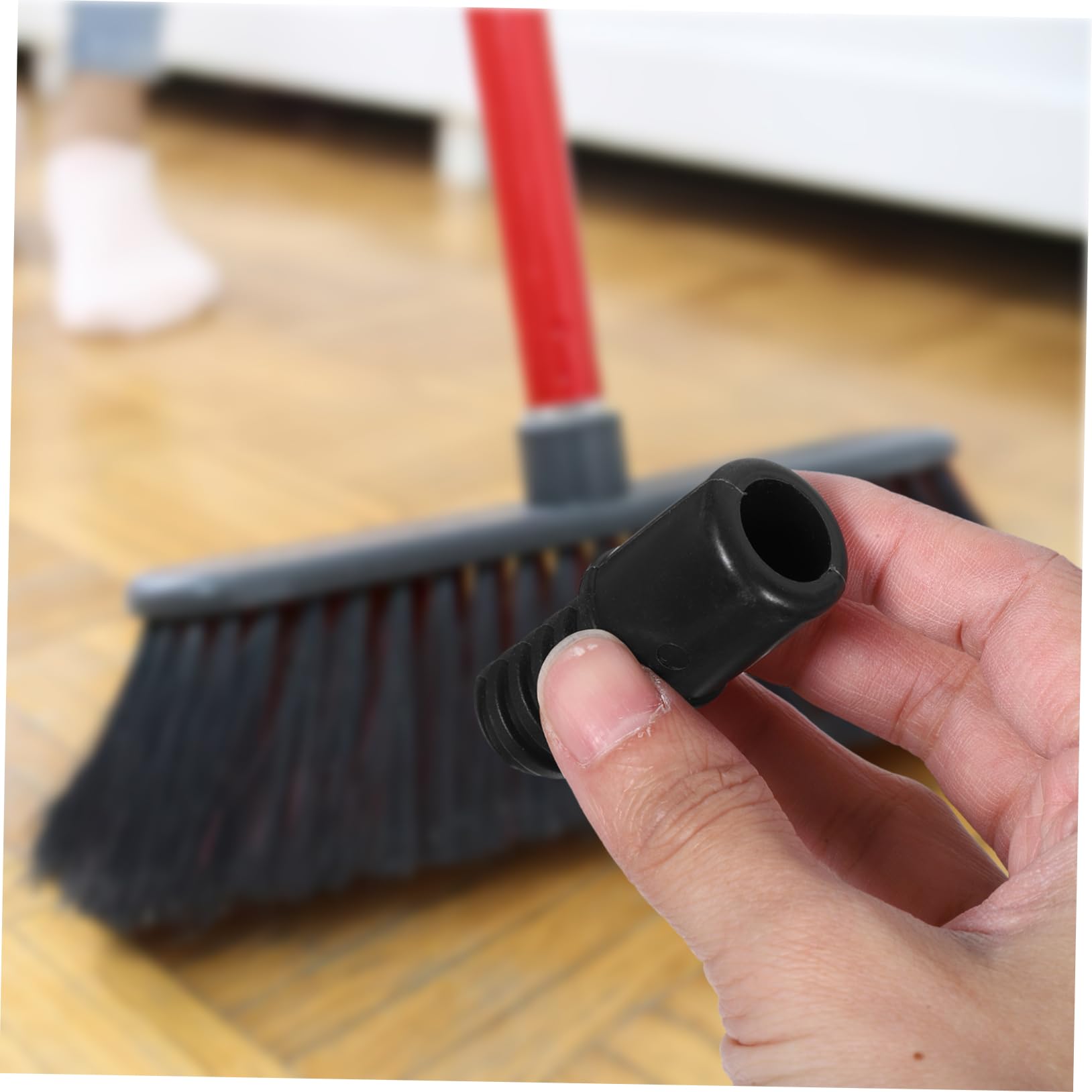 NentMent Lot de 4 embouts de manche de balai de 25 mm pour tige de serpillère - Poignée de rechange pour tige de serpillère - Pièces de réparation